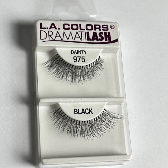L.A.Colors Makeup Beauty DramatiLASH Dainty #975 False Reusable Black Strip Eyel - Picture 1 of 5